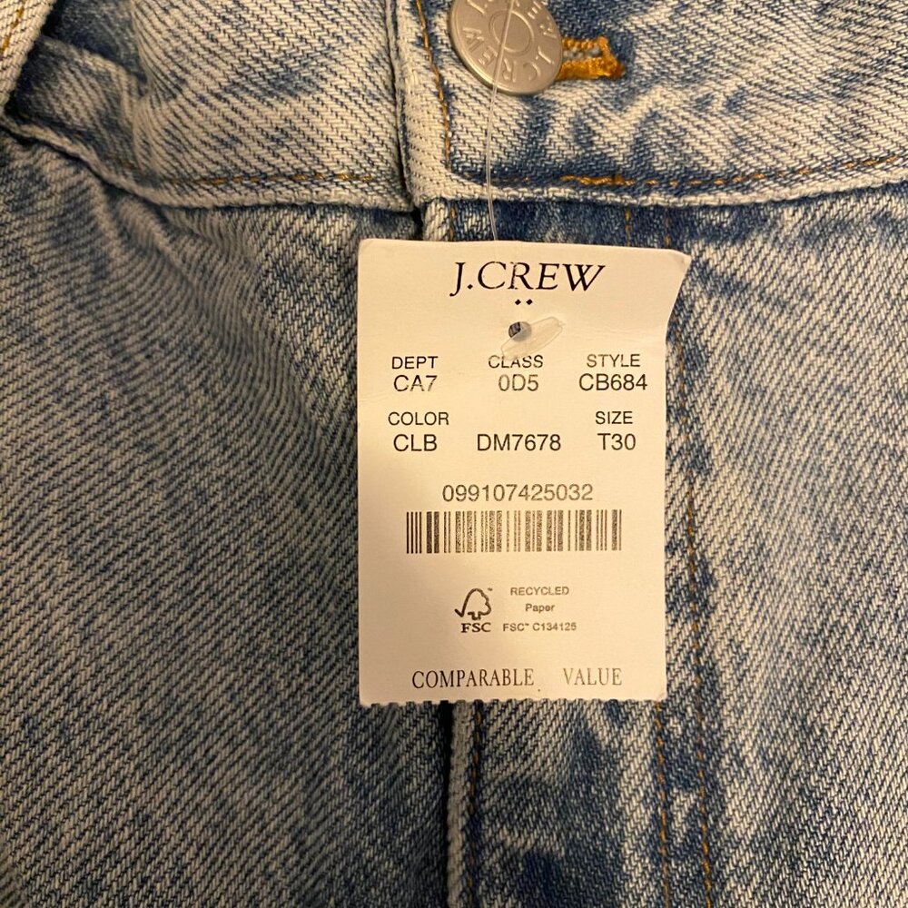 NWT J. Crew Factory 90s Vintage Baggy Jean Size 30T - Picture 9 of 16